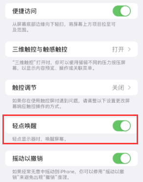 灵寿苹果授权维修站分享iPhone轻点无法唤醒怎么办 