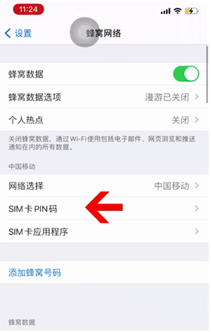 灵寿苹果14维修网分享如何给iPhone14的SIM卡设置密码 